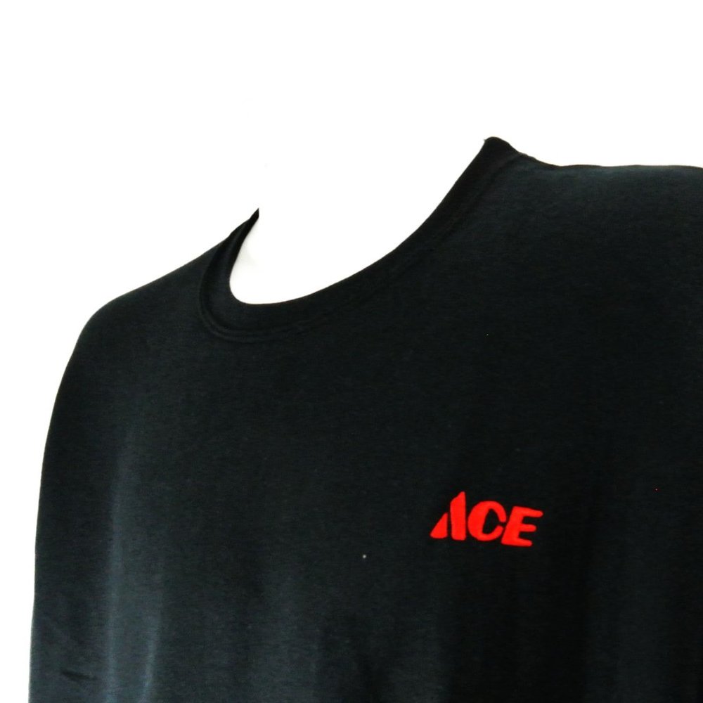 ACE Hardware Store Black Sweatshirt Employee Uniform Shirt Size M Medium